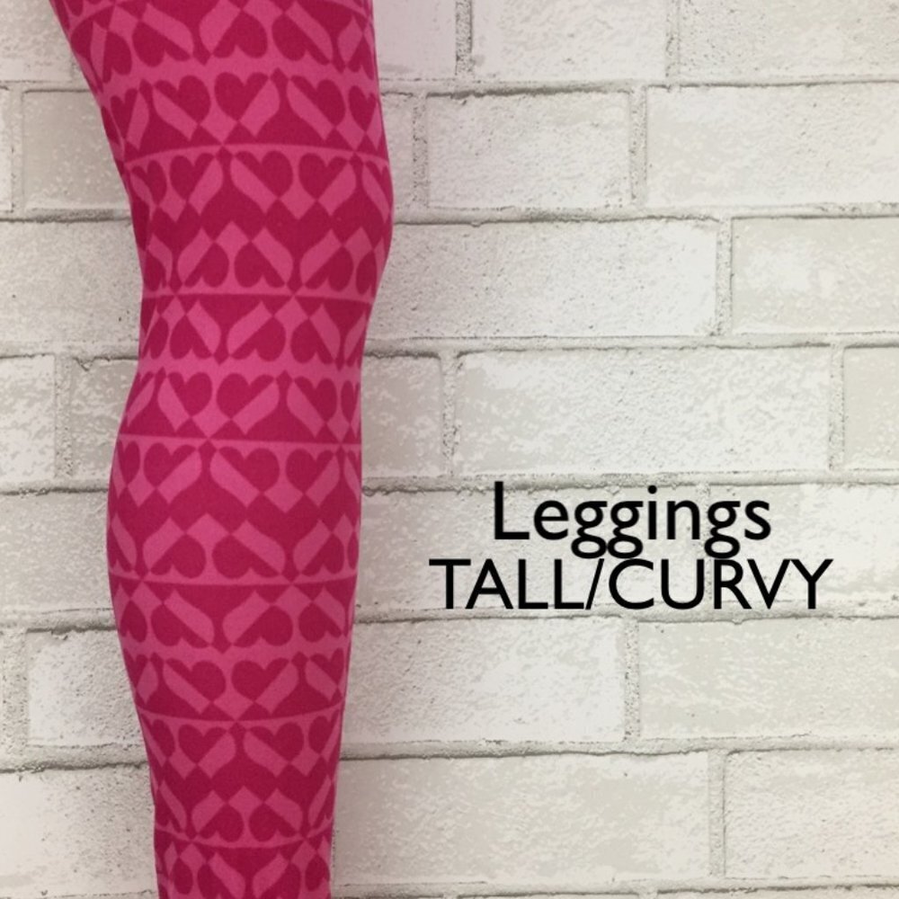 LuLaRoe Valentine's Tall & Curvy Leggings NWT